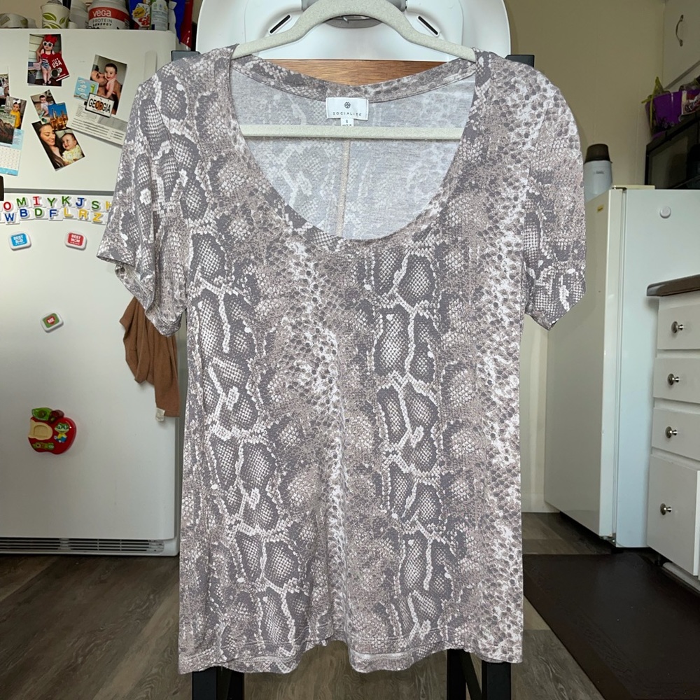 Socialite Snakeskin Tee